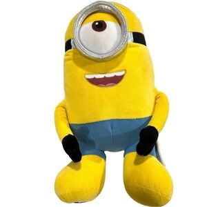 Minion Build a Bear Plush toy Stuart smiling stuffed animal yellow blue